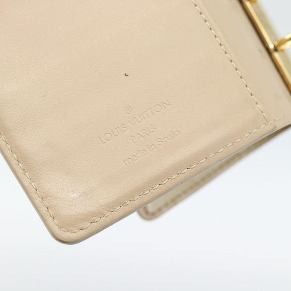LOUIS VUITTON Monogram Vernis Agenda PM Planner Cover Beige R21001 Auth 185865