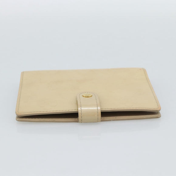 LOUIS VUITTON Monogram Vernis Agenda PM Planner Cover Beige R21001 Auth 185865