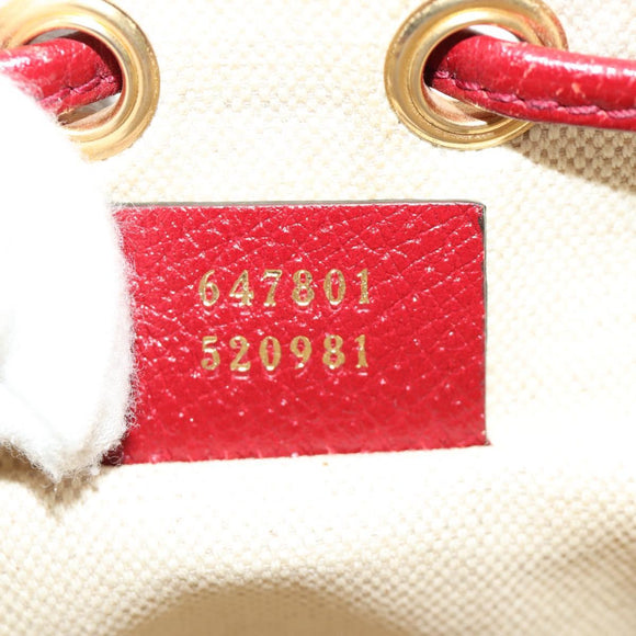GUCCI GUCCI × Doraemon Micro GG Supreme Bag PVC Beige Gold 647801 Auth 185900M