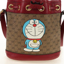 GUCCI GUCCI × Doraemon Micro GG Supreme Bag PVC Beige Gold 647801 Auth 185900M-3