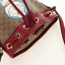 GUCCI GUCCI × Doraemon Micro GG Supreme Bag PVC Beige Gold 647801 Auth 185900M-8