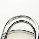 PRADA Hand Bag Patent Leather 2way Silver Auth 185901M-15