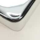 PRADA Hand Bag Patent Leather 2way Silver Auth 185901M-22