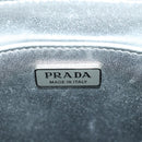 PRADA Hand Bag Patent Leather 2way Silver Auth 185901M-25
