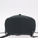PRADA Chain Shoulder Backpack Nylon Green Silver Auth 185902A-11