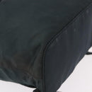 PRADA Chain Shoulder Backpack Nylon Green Silver Auth 185902A-12