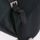 PRADA Chain Shoulder Backpack Nylon Green Silver Auth 185902A-14