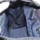 PRADA Chain Shoulder Backpack Nylon Green Silver Auth 185902A-24