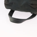 PRADA Chain Shoulder Backpack Nylon Green Silver Auth 185902A-7