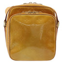 LOUIS VUITTON Monogram Vernis Wooster Shoulder Bag Beige LV Auth 185903-13
