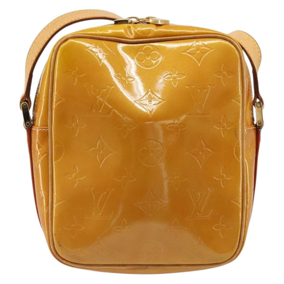 LOUIS VUITTON Monogram Vernis Wooster Shoulder Bag Beige LV Auth 185903