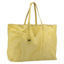 BOTTEGA VENETA INTRECCIATO Tote Bag Nylon Yellow Auth 185904A-1