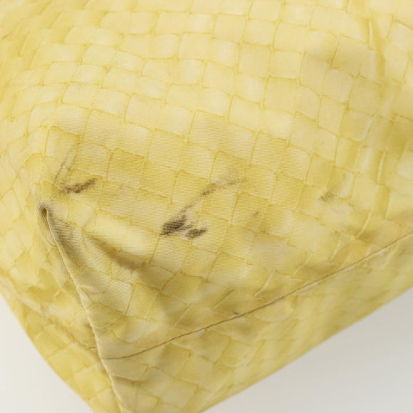 BOTTEGA VENETA INTRECCIATO Tote Bag Nylon Yellow Auth 185904A