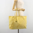 BOTTEGA VENETA INTRECCIATO Tote Bag Nylon Yellow Auth 185904A-22