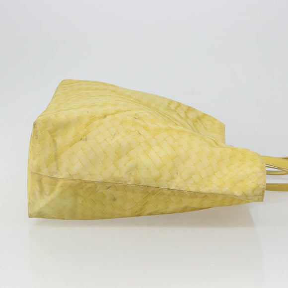 BOTTEGA VENETA INTRECCIATO Tote Bag Nylon Yellow Auth 185904A