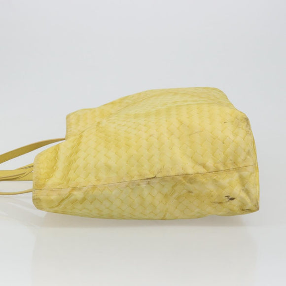 BOTTEGA VENETA INTRECCIATO Tote Bag Nylon Yellow Auth 185904A