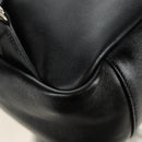 SAINT LAURENT Backpack Leather Black Silver Auth 185905SM-18