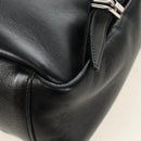 SAINT LAURENT Backpack Leather Black Silver Auth 185905SM-19
