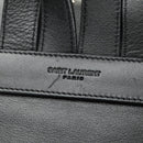 SAINT LAURENT Backpack Leather Black Silver Auth 185905SM-20