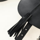 SAINT LAURENT Backpack Leather Black Silver Auth 185905SM-30