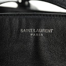 SAINT LAURENT Backpack Leather Black Silver Auth 185905SM-31