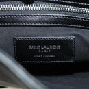 SAINT LAURENT Backpack Leather Black Silver Auth 185905SM-32