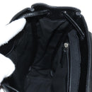 SAINT LAURENT Backpack Leather Black Silver Auth 185905SM-33