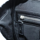 SAINT LAURENT Backpack Leather Black Silver Auth 185905SM-35