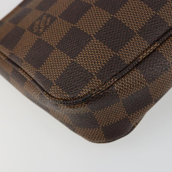 LOUIS VUITTON Damier Ebene Pochette Accessoires Pouch N41206 LV Auth 185906A
