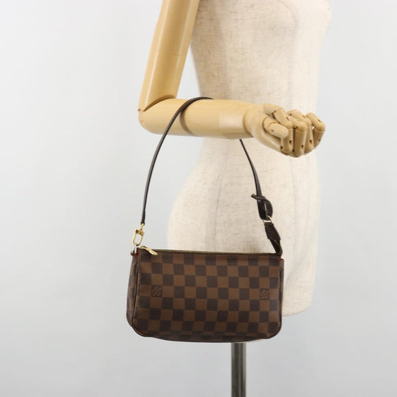 LOUIS VUITTON Damier Ebene Pochette Accessoires Pouch N41206 LV Auth 185906A