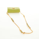Christian Dior Cannage Miss Caro Chain Pouch Lamb Skin Green Gold Auth 185907SM-7