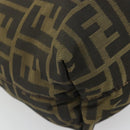 FENDI Zucca Canvas Tote Bag Black Brown Auth 185908-14