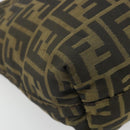 FENDI Zucca Canvas Tote Bag Black Brown Auth 185908-16