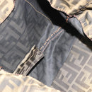 FENDI Zucca Canvas Tote Bag Black Brown Auth 185908-11