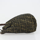 FENDI Zucca Canvas Tote Bag Black Brown Auth 185908-4
