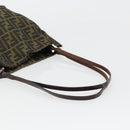 FENDI Zucca Canvas Tote Bag Black Brown Auth 185908-7