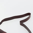 CELINE Shoulder Bag Leather Bordeaux Gold Auth 185909A-8