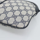 GUCCI GG Supreme Sherry Line Shoulder Bag PVC Navy Gold 68 02 047 Auth 185910-10