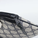 GUCCI GG Supreme Sherry Line Shoulder Bag PVC Navy Gold 68 02 047 Auth 185910-14