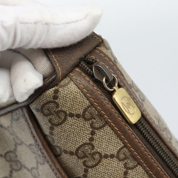 GUCCI GG Supreme Web Sherry Line Bag PVC Beige Gold 89 02 077 Auth 185911