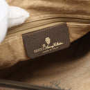 GUCCI GG Supreme Web Sherry Line Bag PVC Beige Gold 89 02 077 Auth 185911-15