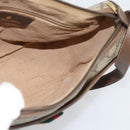 GUCCI GG Supreme Web Sherry Line Bag PVC Beige Gold 89 02 077 Auth 185911-17