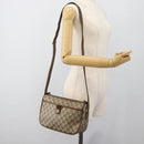 GUCCI GG Supreme Web Sherry Line Bag PVC Beige Gold 89 02 077 Auth 185911-24