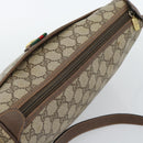 GUCCI GG Supreme Web Sherry Line Bag PVC Beige Gold 89 02 077 Auth 185911-6