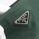 PRADA Tote Bag Nylon Green Silver Auth 185912A-17