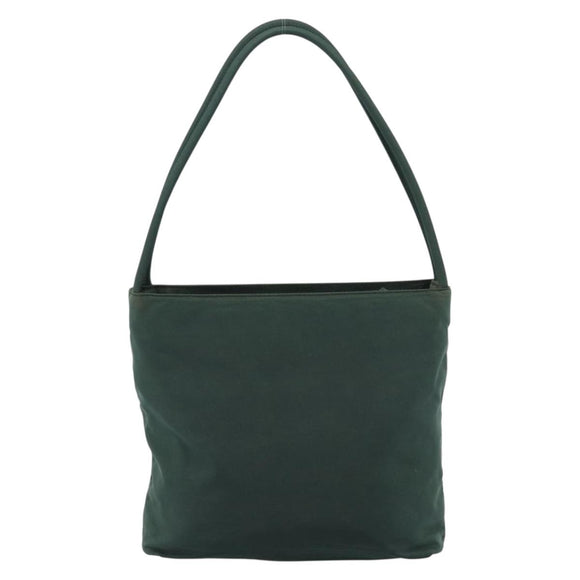 PRADA Tote Bag Nylon Green Silver Auth 185912A