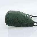 PRADA Tote Bag Nylon Green Silver Auth 185912A-4