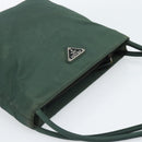 PRADA Tote Bag Nylon Green Silver Auth 185912A-6