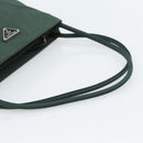 PRADA Tote Bag Nylon Green Silver Auth 185912A-7
