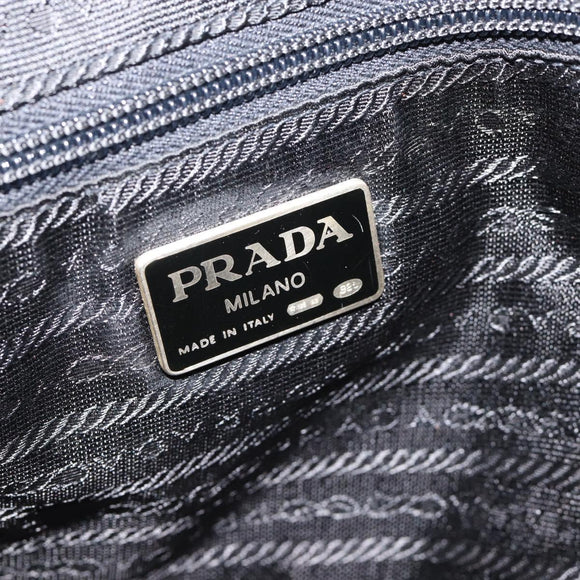 PRADA Hand Bag Suede Purple Gold Auth 185913